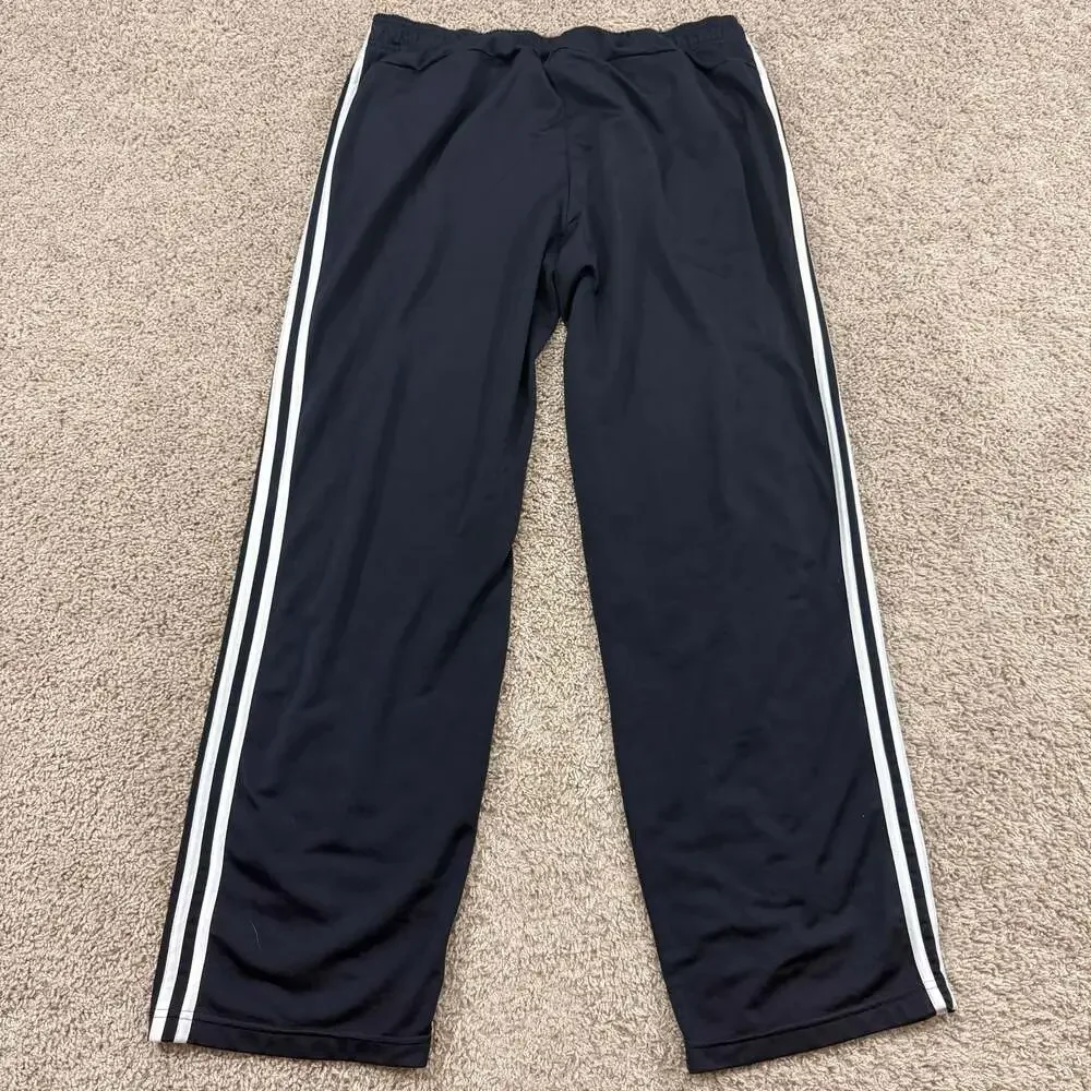 Adidas Primegreen Track Pants Mens 2XL Black 3 Stripe Athletic Jogger Pants